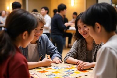 ボードゲームイベントの参加者たち