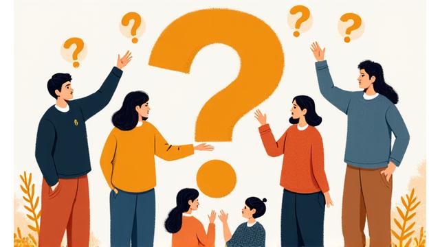 人々がクイズに答えているイラスト