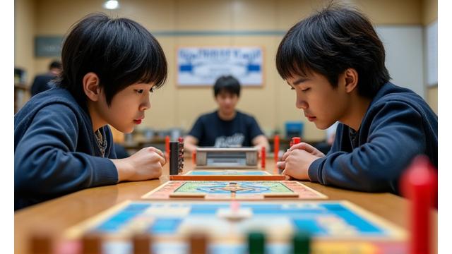 ボードゲームトーナメントの様子